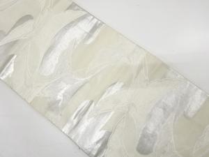 アンティーク　群鶴に霞模様織り出し袋帯（材料）